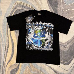 Hellstar The World Can Be Yours New York Earth Black T-Shirt Men’s Size Large